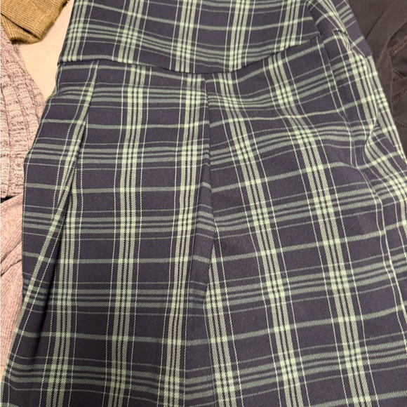 BP Plaid Skirt in Navy and Green - Picture 2 of 4